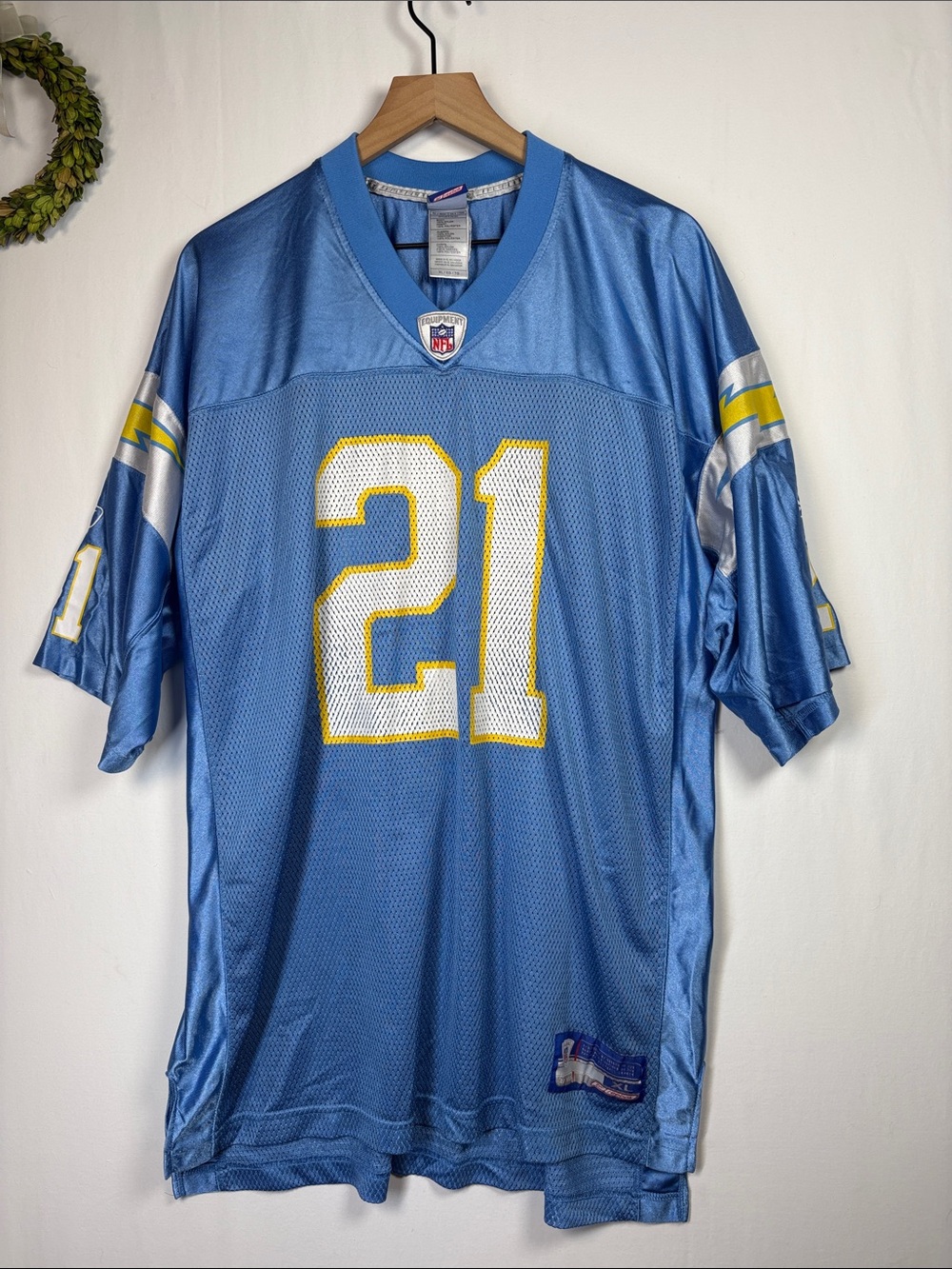 REEBOK NFL Equipment San Diego Chargers Ladainian Tomlinson #21 Jersey size XL